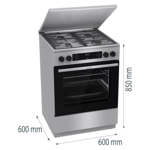 Gorenje GKS6C71XF kombinált tűzhely
