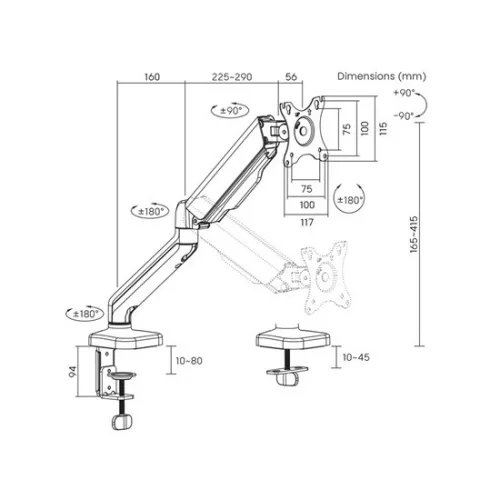Stell SOS 2111 monitor tartó