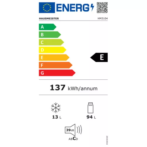 Hausmeister HM3104 egyajtós hűtő