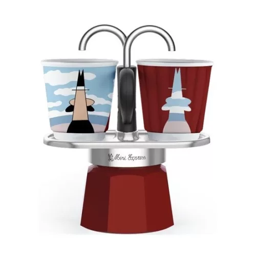 Bialetti 1406/MR MINI EXPRESS Magritte kotyogós kávéfőző szett, 2 személyes