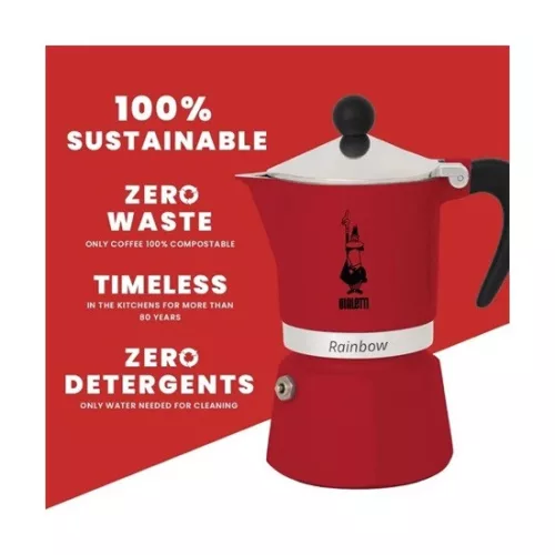 Bialetti 4962 RAINBOW kotyogós kávéfőző, 3 személyes
