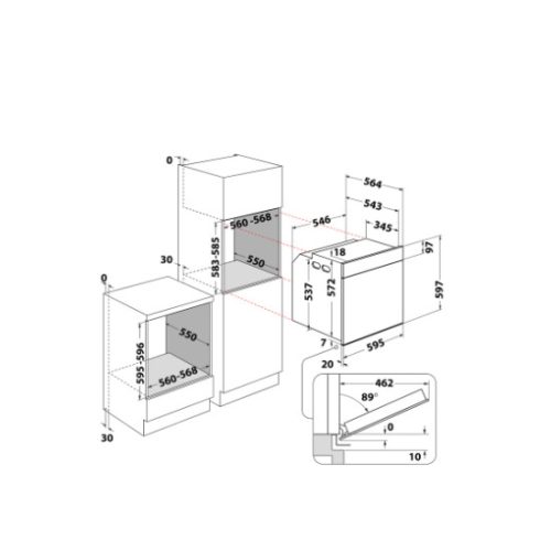 Whirlpool WOI118FPT2SSMA beépíthető elektromos sütő
