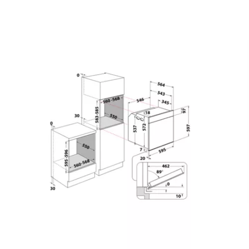 Whirlpool WOI9A8FPT2SBA beépíthető elektromos sütő