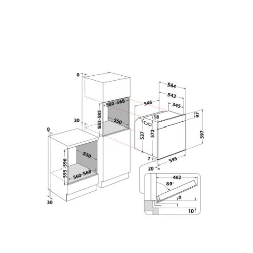 Whirlpool WOI4S8PPM1SX beépíthető elektromos sütő