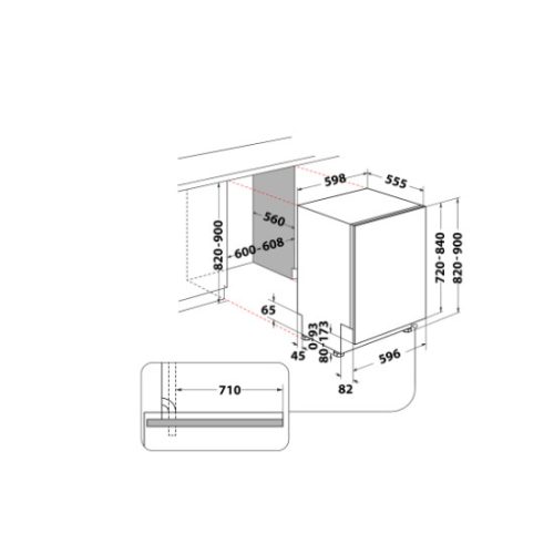 Whirlpool WH7IA15AM3LS0 beépíthető mosogatógép