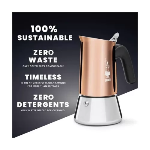 Bialetti 7282/CN VENUS Réz kotyogós kávéfőző, 2 személyes