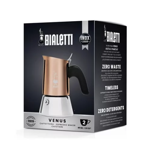 Bialetti 7282/CN VENUS Réz kotyogós kávéfőző, 2 személyes