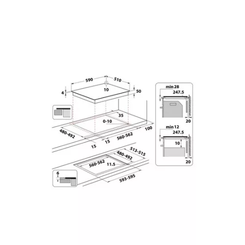 Whirlpool WTX6019DCF beépíthető indukciós főzőlap