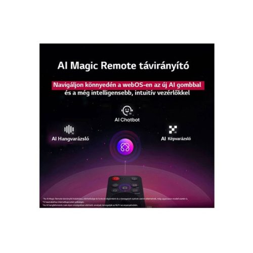 LG OLED65G51LW 4K AI Smart TV 2025, webOS, okos tv, Dolby Vision HDR, fali tv, 164 cm