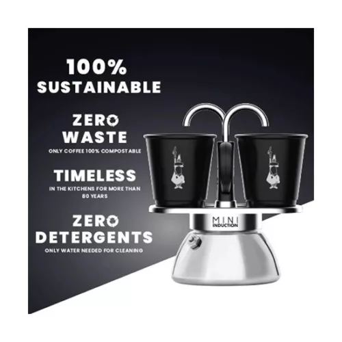 Bialetti 7310 MINI EXPRESS Indukciós kotyogós kávéfőző szett, 2 személyes