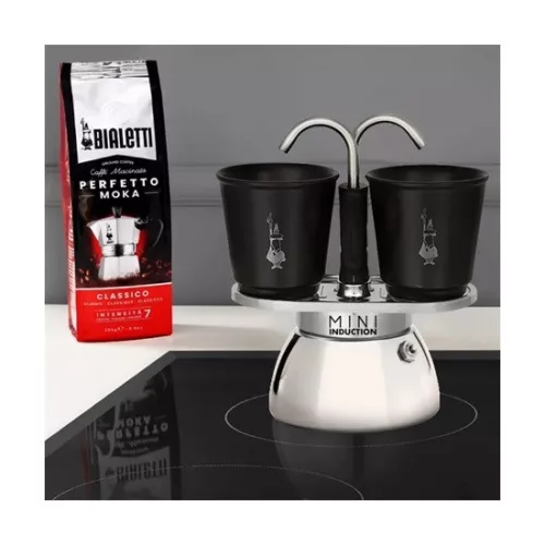 Bialetti 7310 MINI EXPRESS Indukciós kotyogós kávéfőző szett, 2 személyes