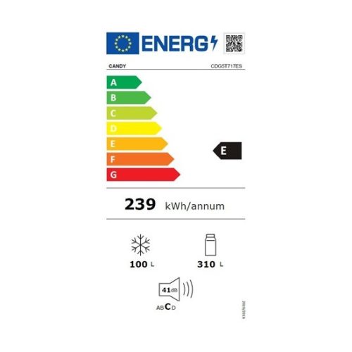 Candy CDG5T717ES felülfagyasztós hűtőszekrény