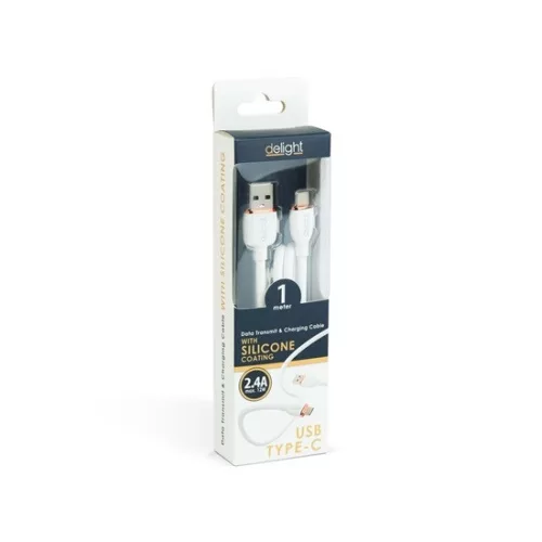 Delight 55553WH-1 adatkábel 1m TYPE-C / USB-A