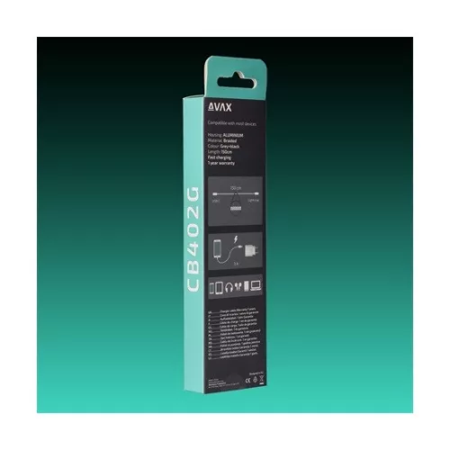 Avax CB402G USB-C – Lightning töltőkábel