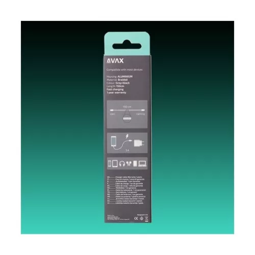 Avax CB402G USB-C – Lightning töltőkábel