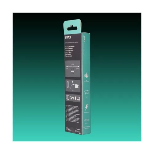 Avax CB402G USB-C – Lightning töltőkábel