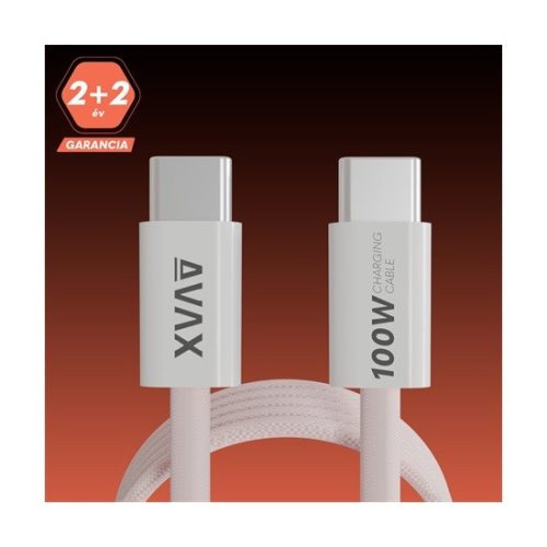 Avax CB610P USB-C töltőkábel , pink