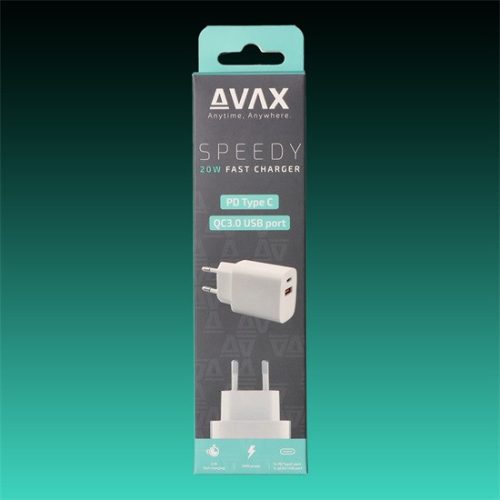 Avax CH320 fali töltő USB + Type C