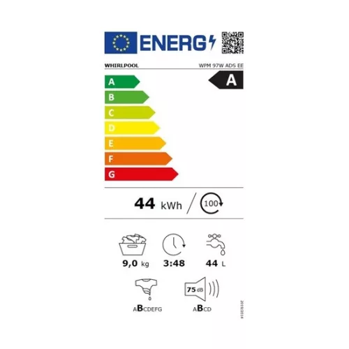 Whirlpool WPM 97W ADS EE elöltöltős mosógép