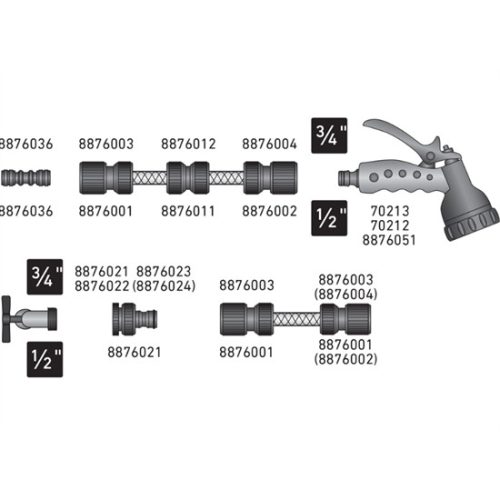 Extol Premium 8876061 Extol Premium tömlővéges, 3/4", réz kerti kifolyócsap