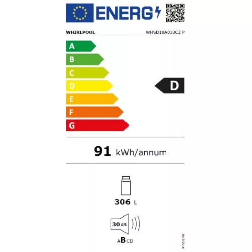 Whirlpool WHSD18A033C2 P beépíthető egyajtós hűtőszekrény