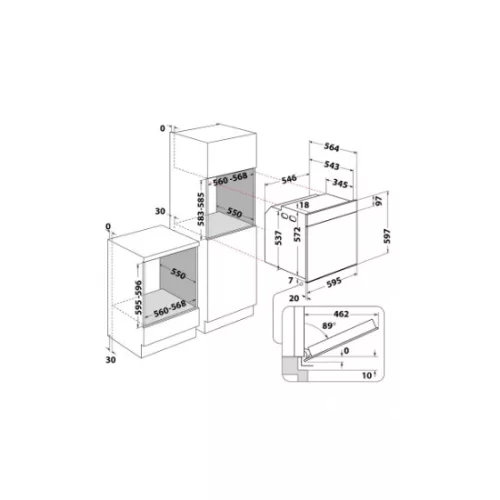 Whirlpool WOI4S8PM1SWA beépíthető sütő