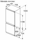 Bosch KBN96ADD0 beépíthető alulfagyasztós hűtőszekrény