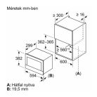 Bosch BFR7221B1 beépíthető mikrohullámú sütő