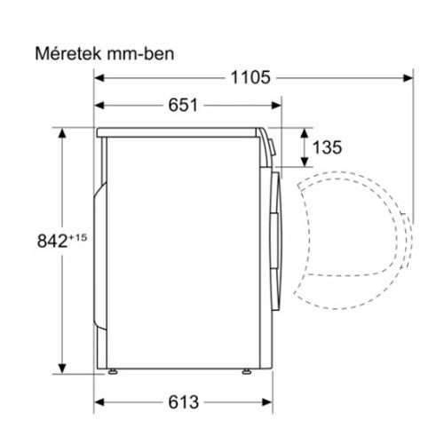 Bosch WQB246DNBY Serie 8 hőszivattyús szárítógép