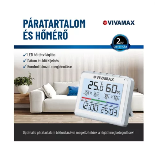 Vivamax D6 páratartalom- és hőmérő