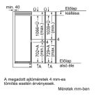 Bosch KIN86VFE0 beépíthető alulfagyasztós hűtőszekrény