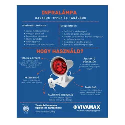 Vivamax infralámpa 150 W-os izzóval, extra funkciókkal (GYVIL150)