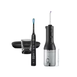   Philips HX3886/43 elektromos fogkefe és fogköztisztító csomag, fekete