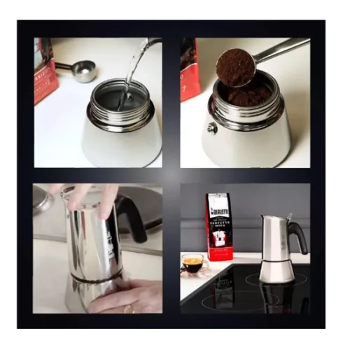 Bialetti 7254/CN VENUS 4 személyes, indukciós, kotyogós kávéfőző, inox
