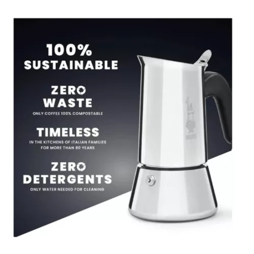 Bialetti 7254/CN VENUS 4 személyes, indukciós, kotyogós kávéfőző, inox