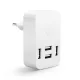 Energy Sistem EN 444625 Home Charger 4.0A Quad USB töltő fej 4 USB porttal, fehér