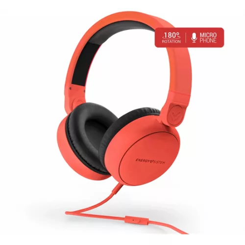 Energy Sistem EN 448838 Headphones Style 1 Talk fejhallgató, chili piros
