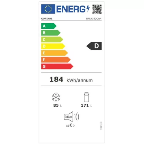 Gorenje NRK418DCW4 alulfagyasztós hűtőszekrény