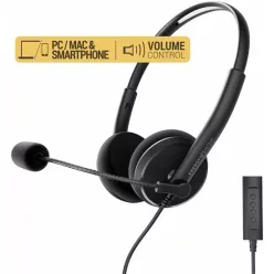  Energy Sistem EN 452026 Headset Office 2+ mikrofonos fejhallgató, fekete