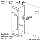 Bosch KIV865SE0 Serie 2 beépíthető alulfagyasztós hűtőszekrény