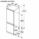 Bosch KIV865SE0 Serie 2 beépíthető alulfagyasztós hűtőszekrény