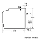 Bosch HQA574BB3 Serie 4 beépíthető sütő gőz funkcióval