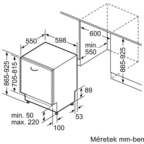 Bosch SBH4ECX28E beépíthető mosogatógép