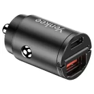 Yenkee YAC CAR 02 autós szivargyújtó töltő 30W, PD, QC 3.0
