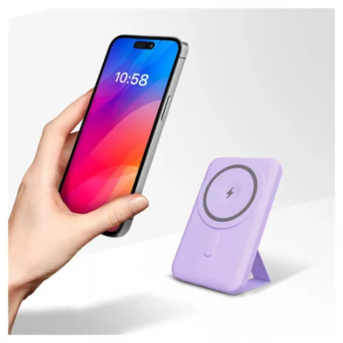 Yenkee YPB501PE MagSafe 5000 mAh, 15 W powerbank, lila