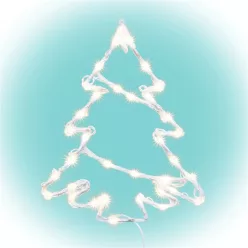   Home by Somogyi KID502WW LED-es ablakdísz, fenyőfa, melegfehér