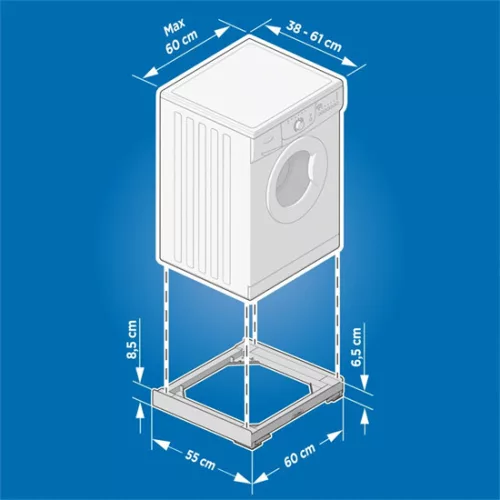 Meliconi 656146 BASE WASH EVO univerzális talp kerekekkel