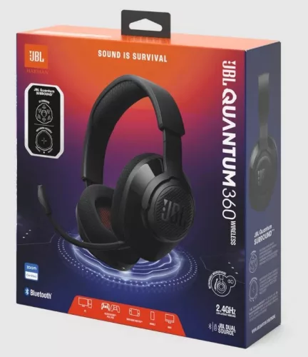 JBL QTUM360BLK gamer fejhallgató