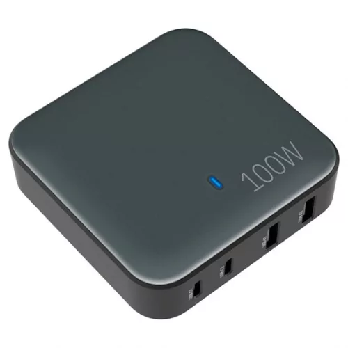 Yenkee YAC 4100 asztali töltőállomás, 100W, 2x USB A + 2x USB C