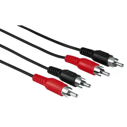 Hama 00205085 2x RCA - 2x RCA összekötő kábel, fekete (205085)